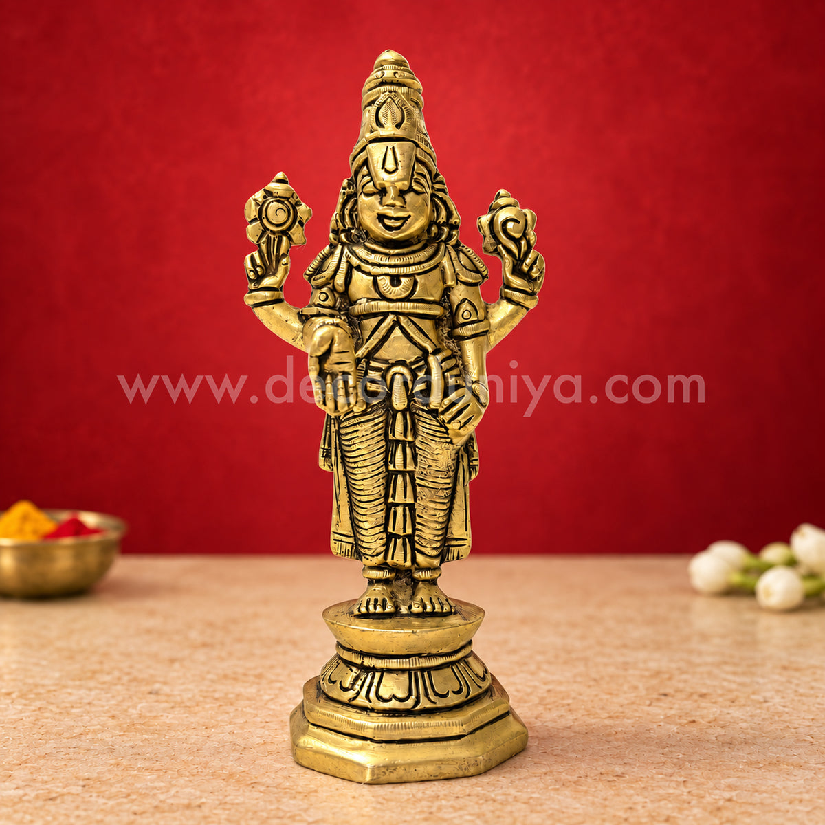 Lord Perumal | Venkateswara Brass Idol | Decor Duniya Brass Idols | Pooja & Home Décor – RBN06