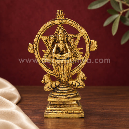 Chakrathazwar | Sudarshana Chakra Brass Idol | Decor Duniya Brass Idols | Pooja & Home Décor – RBN15