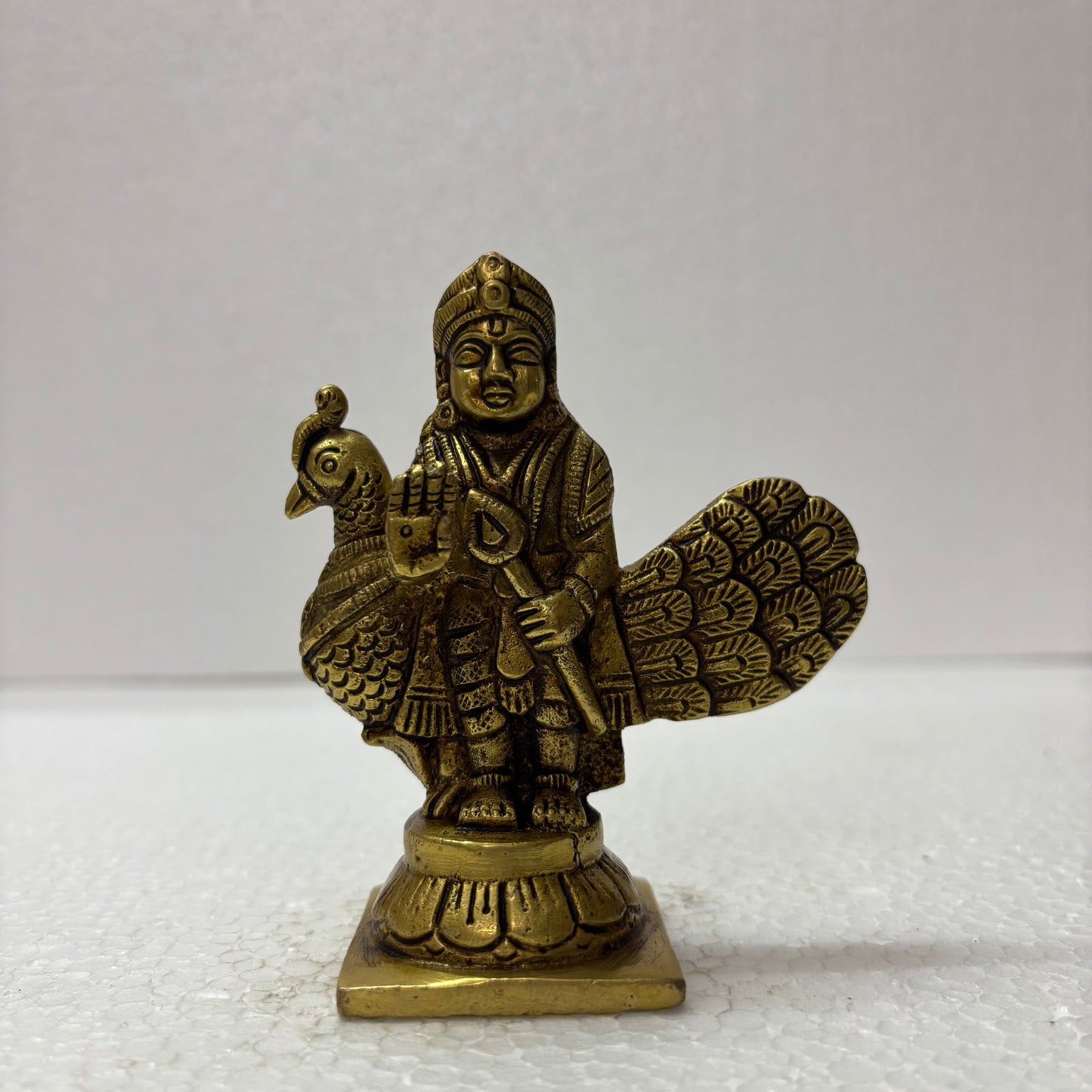 Mayil Murugar | Lord Murugan with Peacock Brass Idol | Decor Duniya Brass Idols | Pooja & Home Décor – RBN34