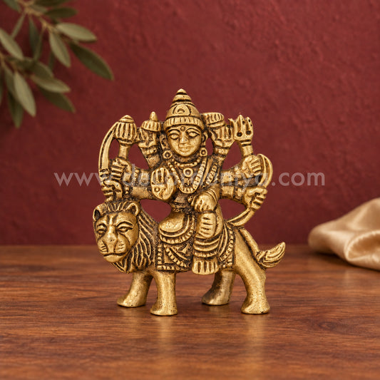 Goddess Durga | Durga Amman Brass Idol | Decor Duniya Brass Idols | Pooja & Home Décor – RBN41