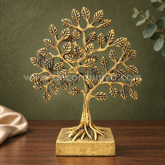 Kalpavriksha Tree | Divine Wish-Fulfilling Tree Brass Idol | Decor Duniya Brass Idols | Pooja & Home Décor – RBN48