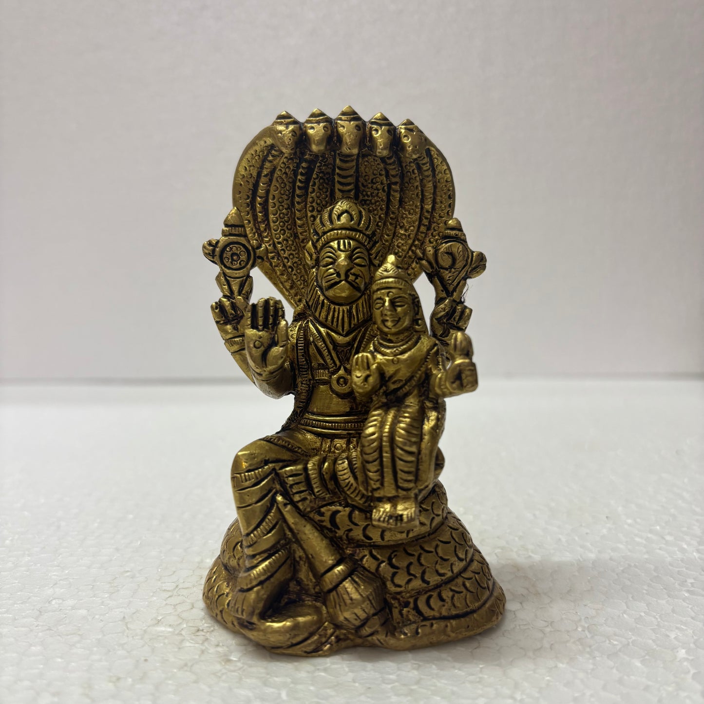 Lakshmi Narasimhar | Lakshmi Narasimha Brass Idol | Decor Duniya Brass Idols | Pooja & Home Décor – RBN50