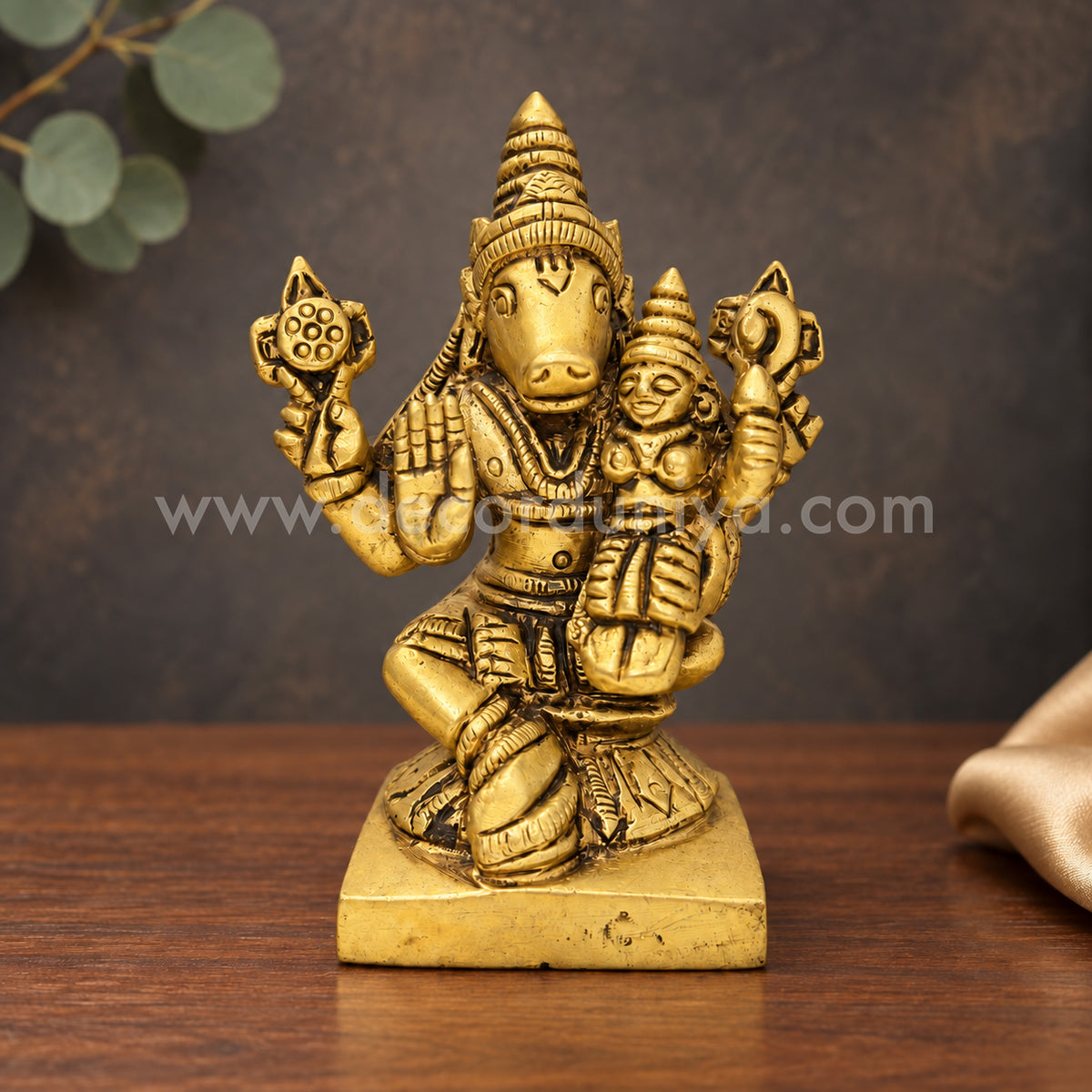 Lakshmi Hayagriva | Lakshmi Hayagrivar Brass Idol | Decor Duniya Brass Idols | Pooja & Home Décor – RBN55