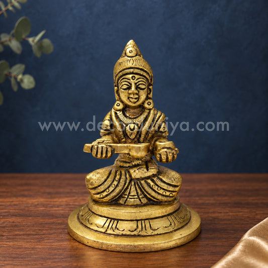 Goddess Annapoorani | Annapurna Devi Brass Idol | Decor Duniya Brass Idols | Pooja & Home Décor – RBN57