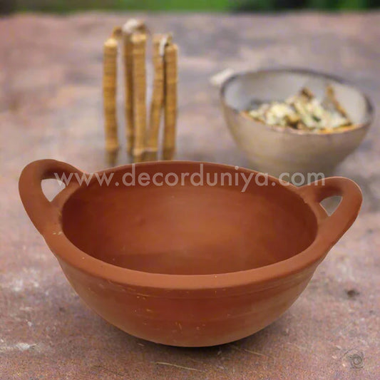Red Clay Handle Kadai - RM006