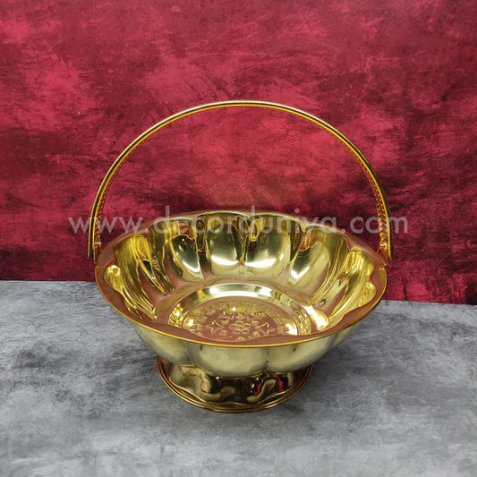 Brass Flower Basket | Pooja Poo Kodai - SB50-5