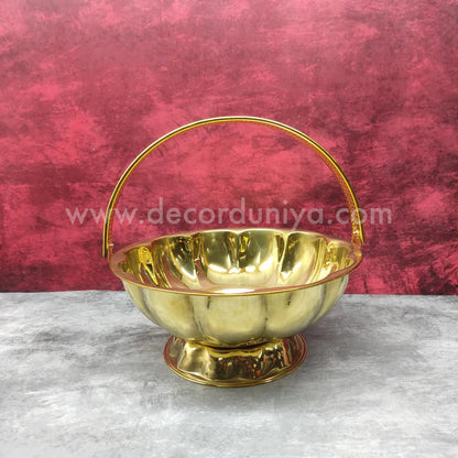Brass Flower Basket | Pooja Poo Kodai - SB50-5