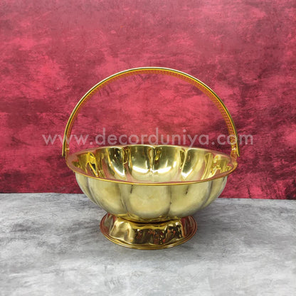 Brass Flower Basket | Pooja Poo Kodai - SB50-5