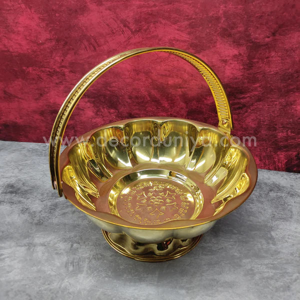 Brass Flower Basket | Pooja Poo Kodai - SB50-5