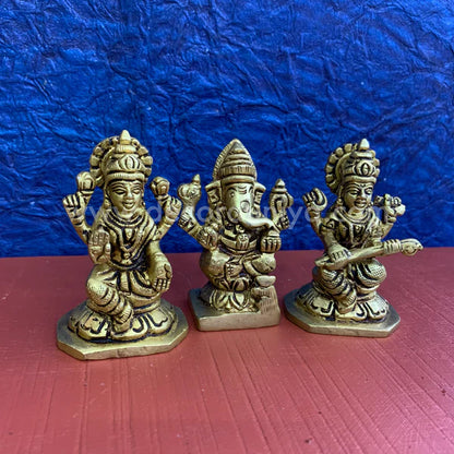 Lakshmi Ganesha Saraswathi set  - SB6-c