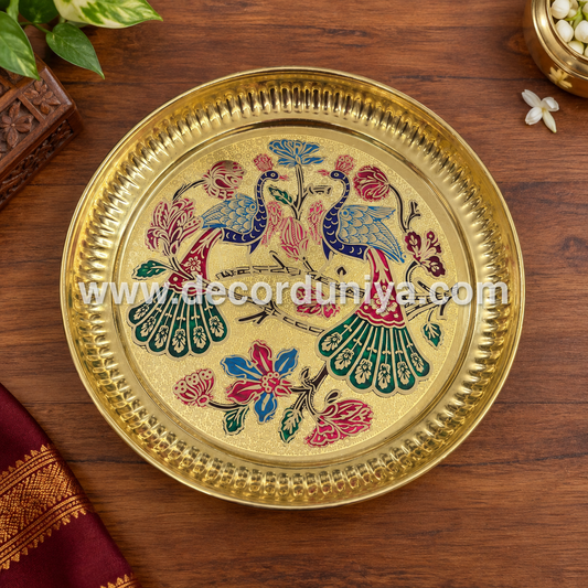 Brass Meenakari Plate - SB71