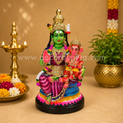 Parvathy Vinayagar – Handmade (Paper Mache ) | Golu Bommai | Decor Duniya Golu Dolls | Navaratri Golu Bommai - SK2