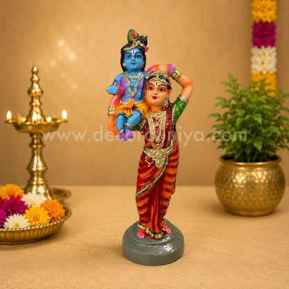 Yashodha Krishnar – Handmade (Paper Mache ) | Golu Bommai | Decor Duniya Golu Dolls | Navaratri Golu Bommai - SK4