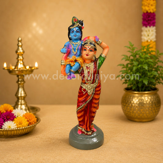 Yashodha Krishnar – Handmade (Paper Mache ) | Golu Bommai | Decor Duniya Golu Dolls | Navaratri Golu Bommai - SK4