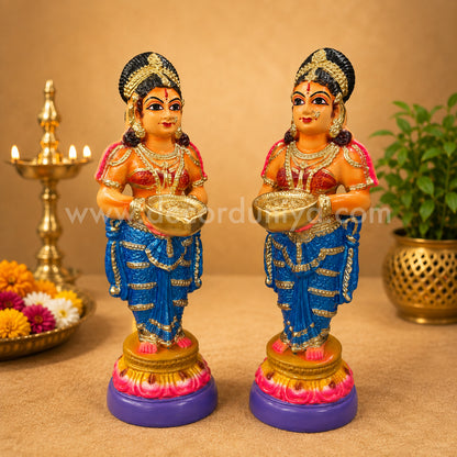 Paavai Vilakku – Handmade (Paper Mache ) | Golu Bommai | Decor Duniya Golu Dolls | Navaratri Golu Bommai - SK6