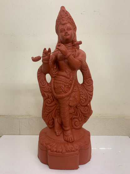 Sri Krishna Handcrafted Clay with Natural - SKT03
