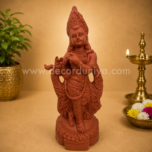 Sri Krishna Handcrafted Clay with Natural - SKT03