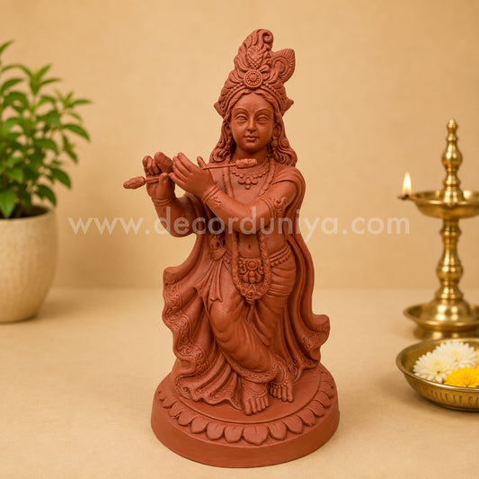 Sri Krishna Handcrafted Clay with Natural - SKT06