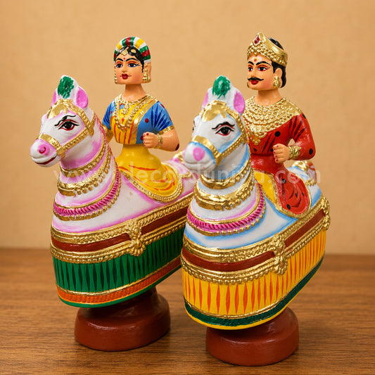Poikkal Kuthirai Thanjavur Dancing Doll | Traditional Thalaiyatti Bommai | 12 Inches | Golu Doll - TD116