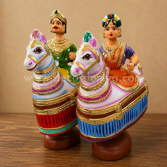 Poikkal Kuthirai Thanjavur Dancing Doll | Traditional Thalaiyatti Bommai | 12 Inches | Golu Doll - TD117