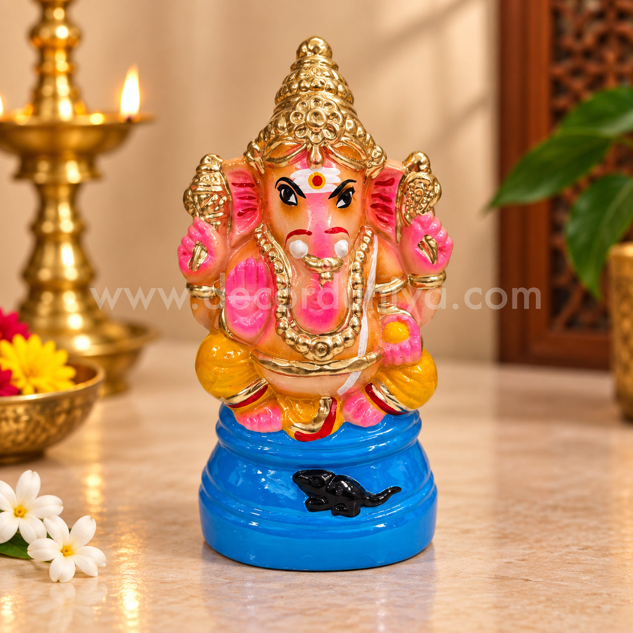 Ganesha | Vinayagar Clay Golu Bommai | Traditional Ganapathi Golu Doll - TK92