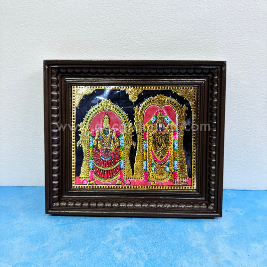 Tanjore Painting | Perumal Thayar  | Chettinad Frame | - Gold Foil  - TPM129