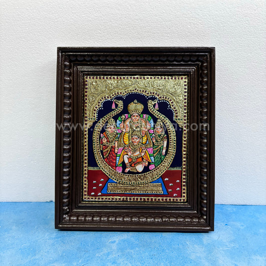 Tanjore Painting | Garuda Vahanam Perumal  | Chettinad Frame | - Gold Foil  - TPM134