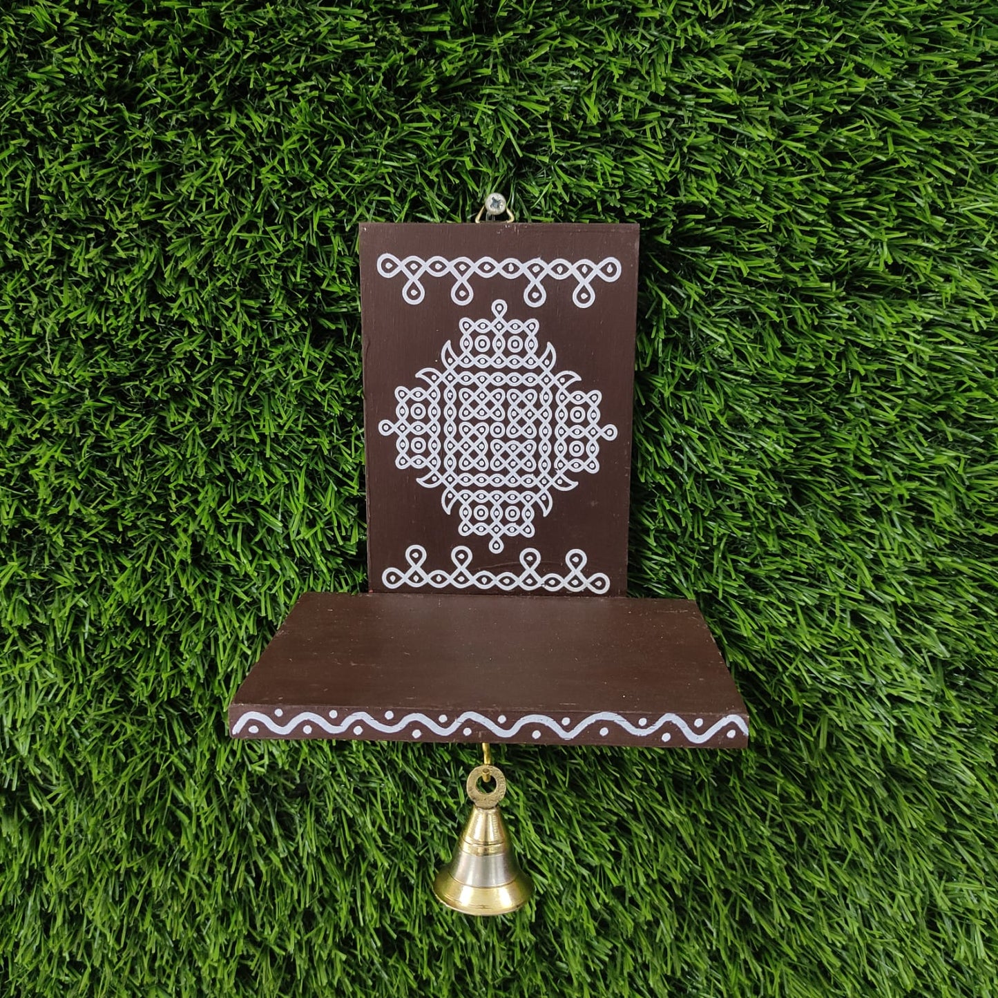 Wooden Kolam Wall Shelf | Vilakku madam - VM3