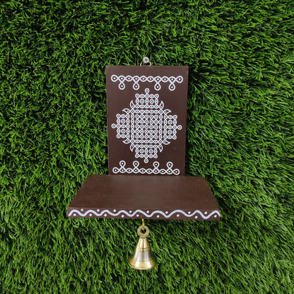 Wooden Kolam Wall Shelf | Vilakku madam - VM3