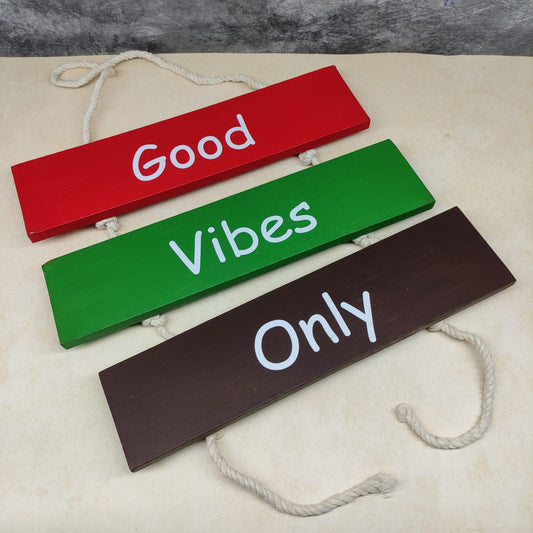 Good Vibes Only - Wooden Wall Hangings - GVO1