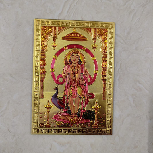 Fridge Magnet - Mettalic Gold Finish - Om Muruga - FM4
