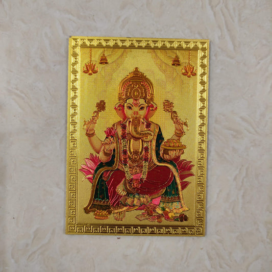 Fridge Magnet - Mettalic Gold Finish - Ganesha - FM18