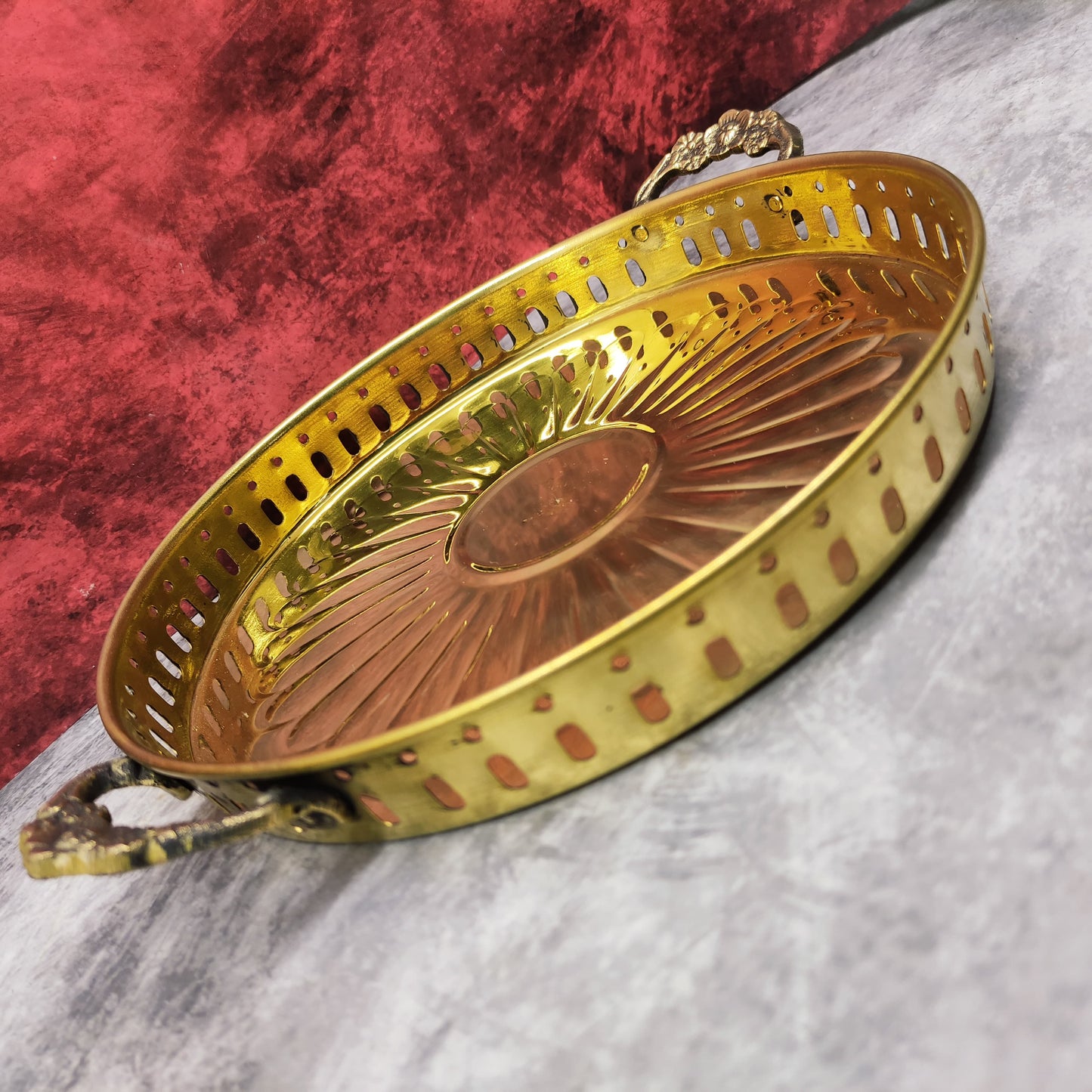 Brass Round Tray - SB26-c