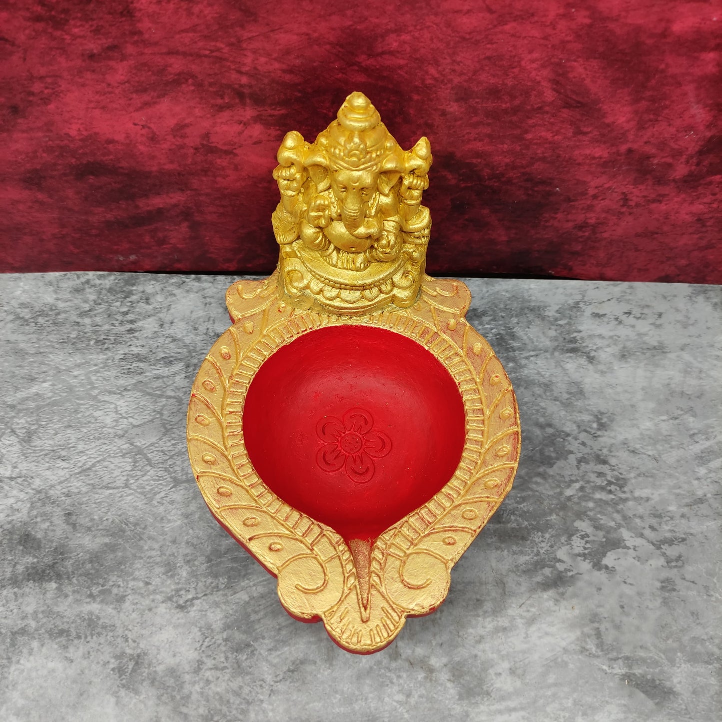 Clay Ganesha Vilakku - GV6