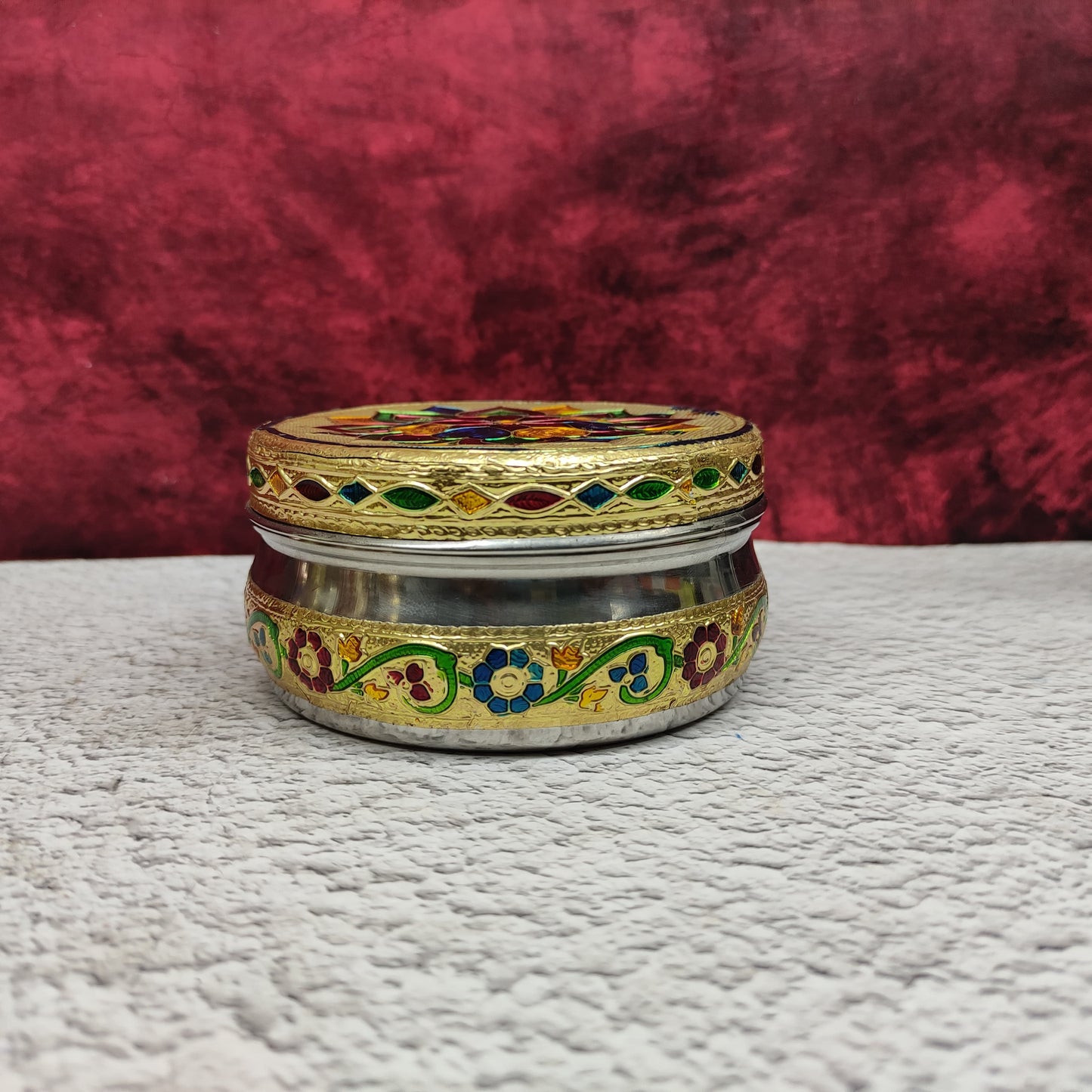 Meenakari Poori Box - MKB1