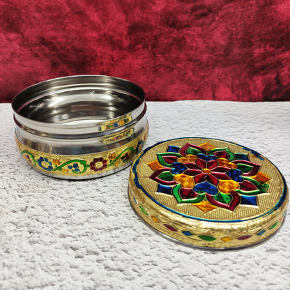 Meenakari Poori Box - MKB1