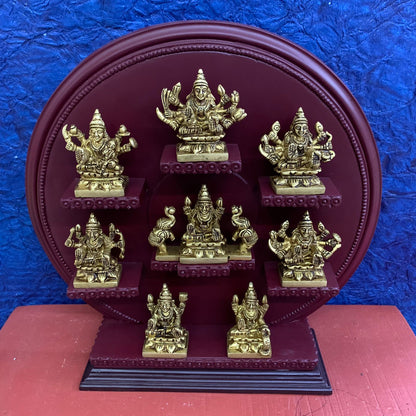 Ashtalakshmi Set with Wooden Handcrafted Decorative Stand - RJAS2