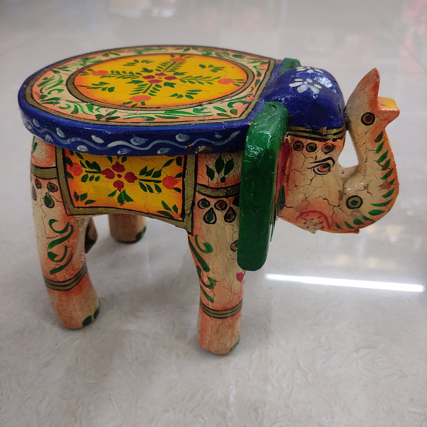 Handcrafted Wooden Elephant Stand - ES11