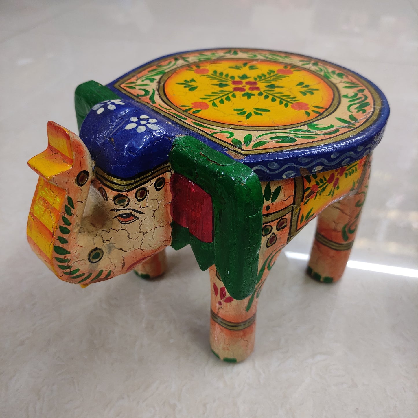 Handcrafted Wooden Elephant Stand - ES11