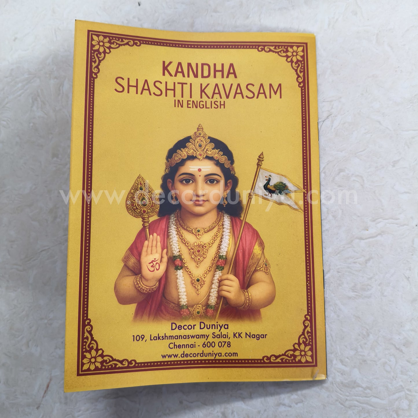 Kanda Shasti Kavasam Booklet in English Version - Devotional Hand Book- KSK3