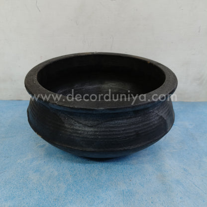 Black Clay Pot | Kadai Model - B011