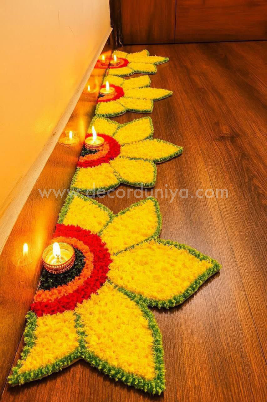 3D Rangoli Mats - 8pcs Set - Size - 12 inches - ANN1