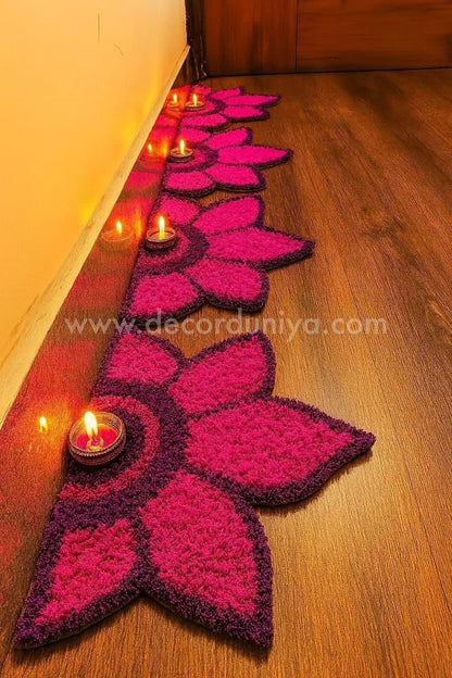 3D Rangoli Mats - 8pcs Set - Size - 12 inches - ANN1