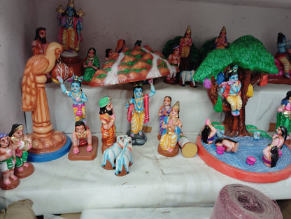 Krishna Leela Full Set - 12 Scenes | Decor Duniya Golu Doll | Navaratri Golu Dolls - TK712