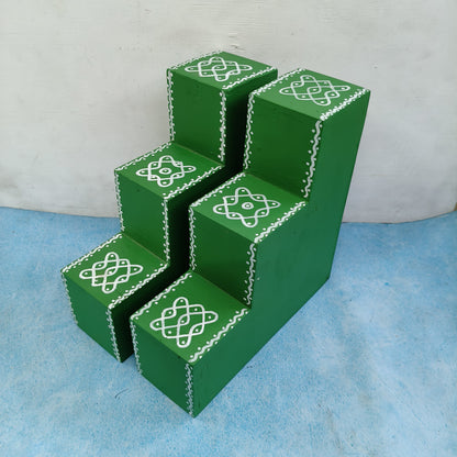 3 Step Diya Stand - Vilakku Padi - DS21