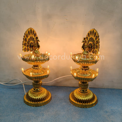 Electric Kuthu Vilakku | LED Light | Vilakku | Pair (2 pcs) - KAR03