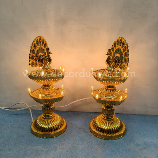 Electric Kuthu Vilakku | LED Light | Vilakku | Pair (2 pcs) - KAR03