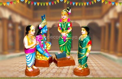 Vaaranam Aayiram Set – Andal Thirukalyanam Complete 12-Scene Clay Golu Doll Set | Decor Duniya Golu Doll | Navaratri Golu Dolls - TKV1