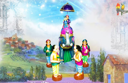 Vaaranam Aayiram Set – Andal Thirukalyanam Complete 12-Scene Clay Golu Doll Set | Decor Duniya Golu Doll | Navaratri Golu Dolls - TKV1