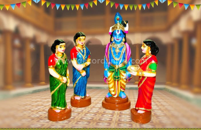 Vaaranam Aayiram Set – Andal Thirukalyanam Complete 12-Scene Clay Golu Doll Set | Decor Duniya Golu Doll | Navaratri Golu Dolls - TKV1